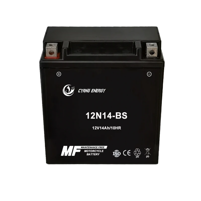 China high quality GEL motorcycle Battery 12v14ah 12N14BS MF dry charged lead acid motor started battery
