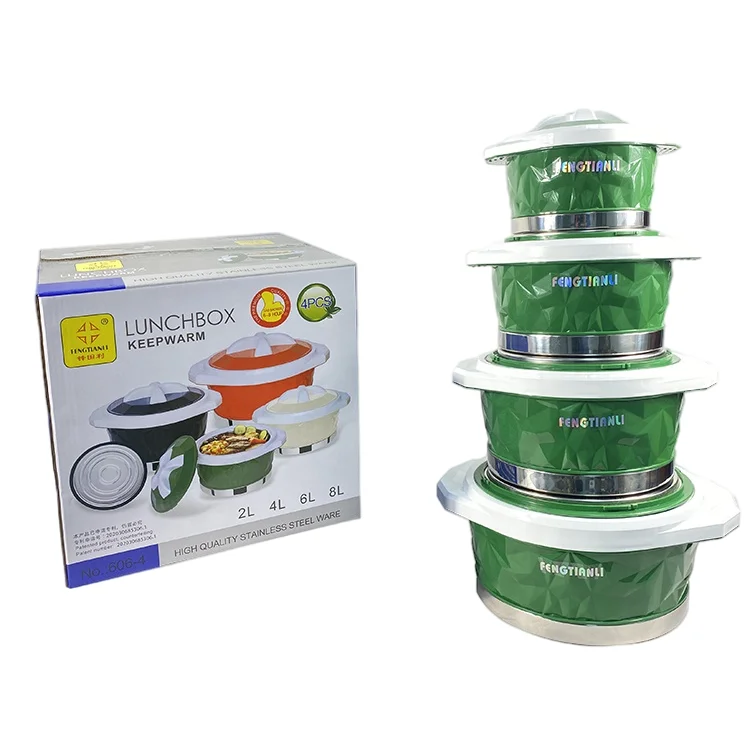 2l 4l 6l 8l High Quality Non Stick Casserole Kitchen Dining Table Food Keep Warm Container Casserole 4 Pcs Sets