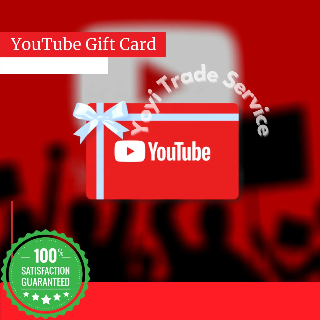 YouTube Gift Cards can charge for YouTube Premium & Music Individual (Not Family) 12 months 1 Year subscription