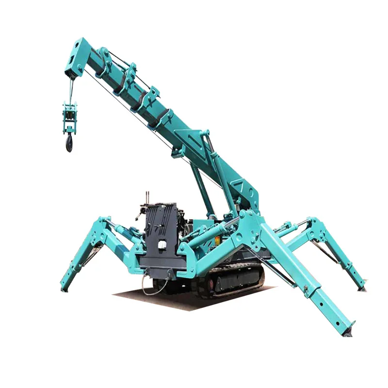 Wireless remote control folding indoor narrow space spider crane manufacturer