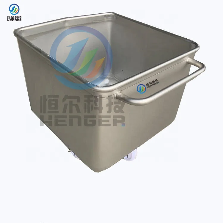 Meat Trolley /buggy/euro Bin/cart Stainless Steel Well Designed 200 L Cart Meat Processing Machinery Food Industry Equipment