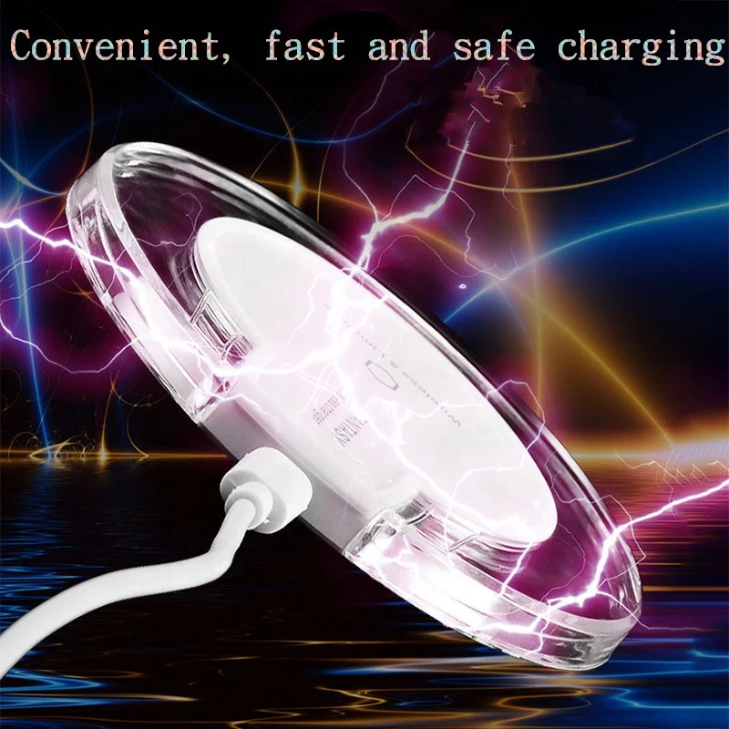 
ZX hot sale K9 Universal Crystal Qi Wireless Charger With LED Light Mobile Phone Wireless Charging pad 