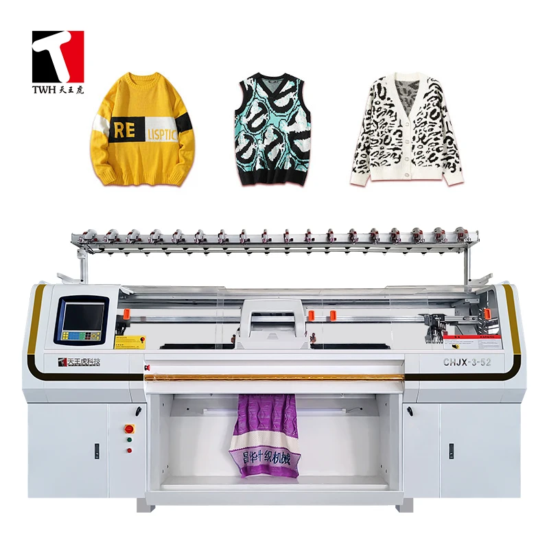 Factory Direct Sales 2023 Hot Product Three System 52/60/72/80/100inch Flat Sweater Knitting Machine Making Sweater Machine