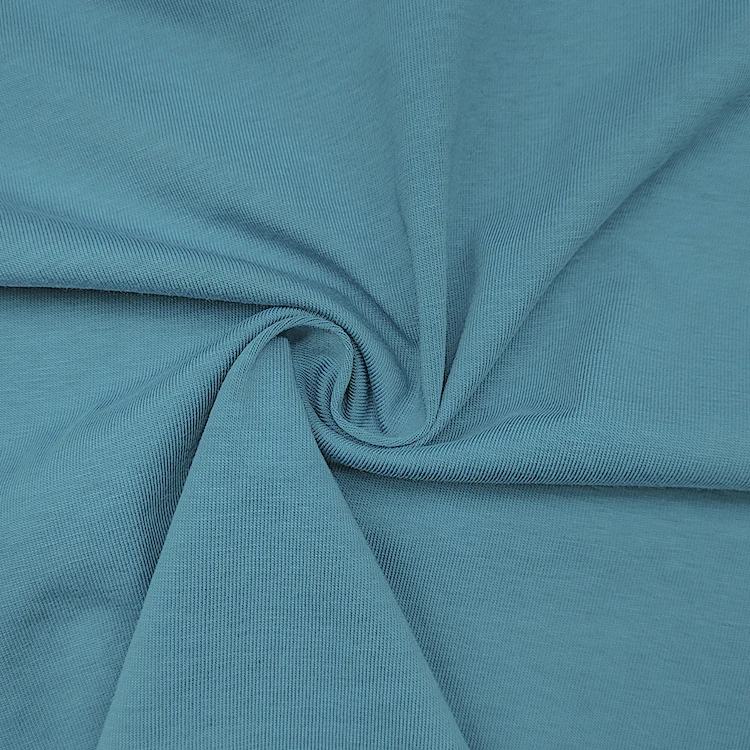 Wholesale Knitted CVC Jersey Fabric Polyester Material By Rolls, Plain Dyed Soft Cotton Jersey Fabric For T-shirt/