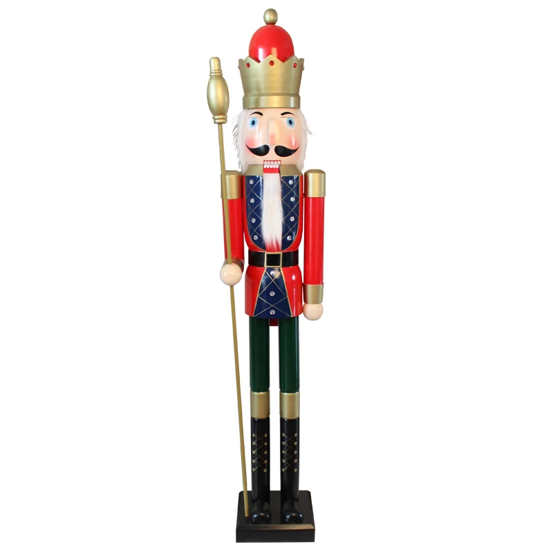 1.8m red body white leg soldier nutcracker large christmas gift home decoration