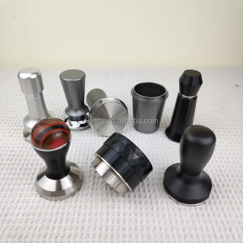 Durable Espresso Tamper Espresso Machine with Mat Professional Barista Espresso Wooden Hand Coffee Tamper
