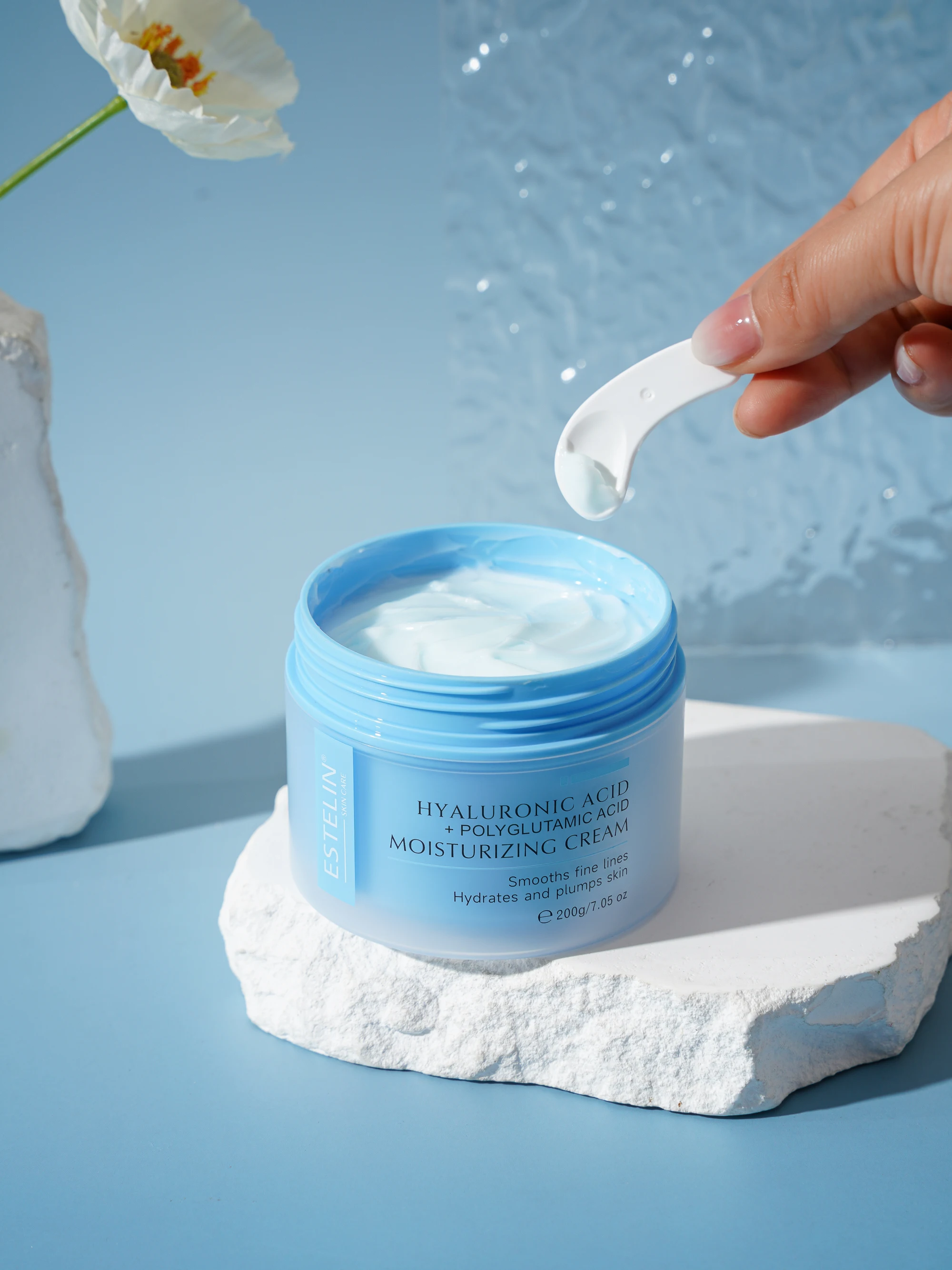 ESTELIN Skin Care Moisturizing Smooth Fine Line Anti Wrinkle Hydrating Hyaluronic Acid cream 200ml