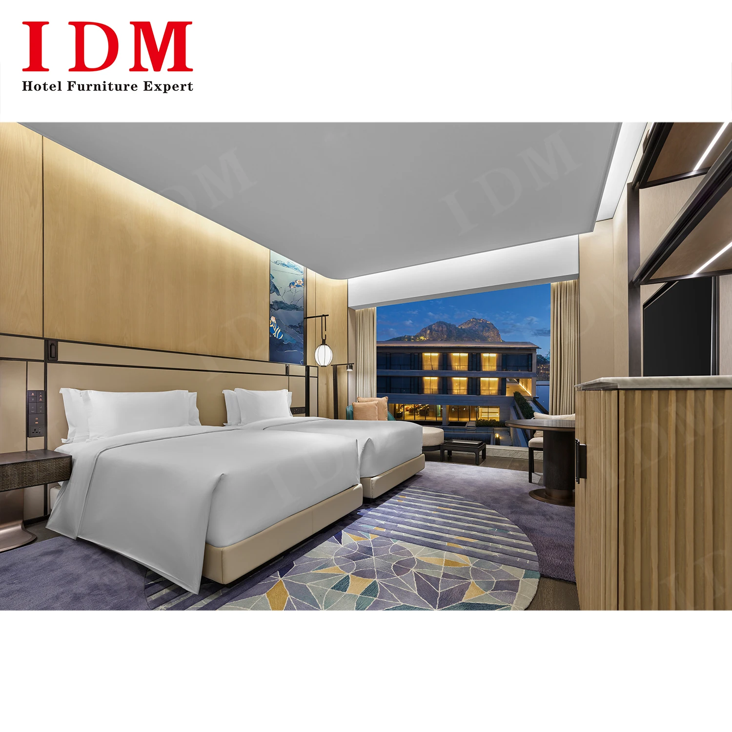 Modern hotel guest room furniture sets 5 star hotel furniture bed room bedroom set