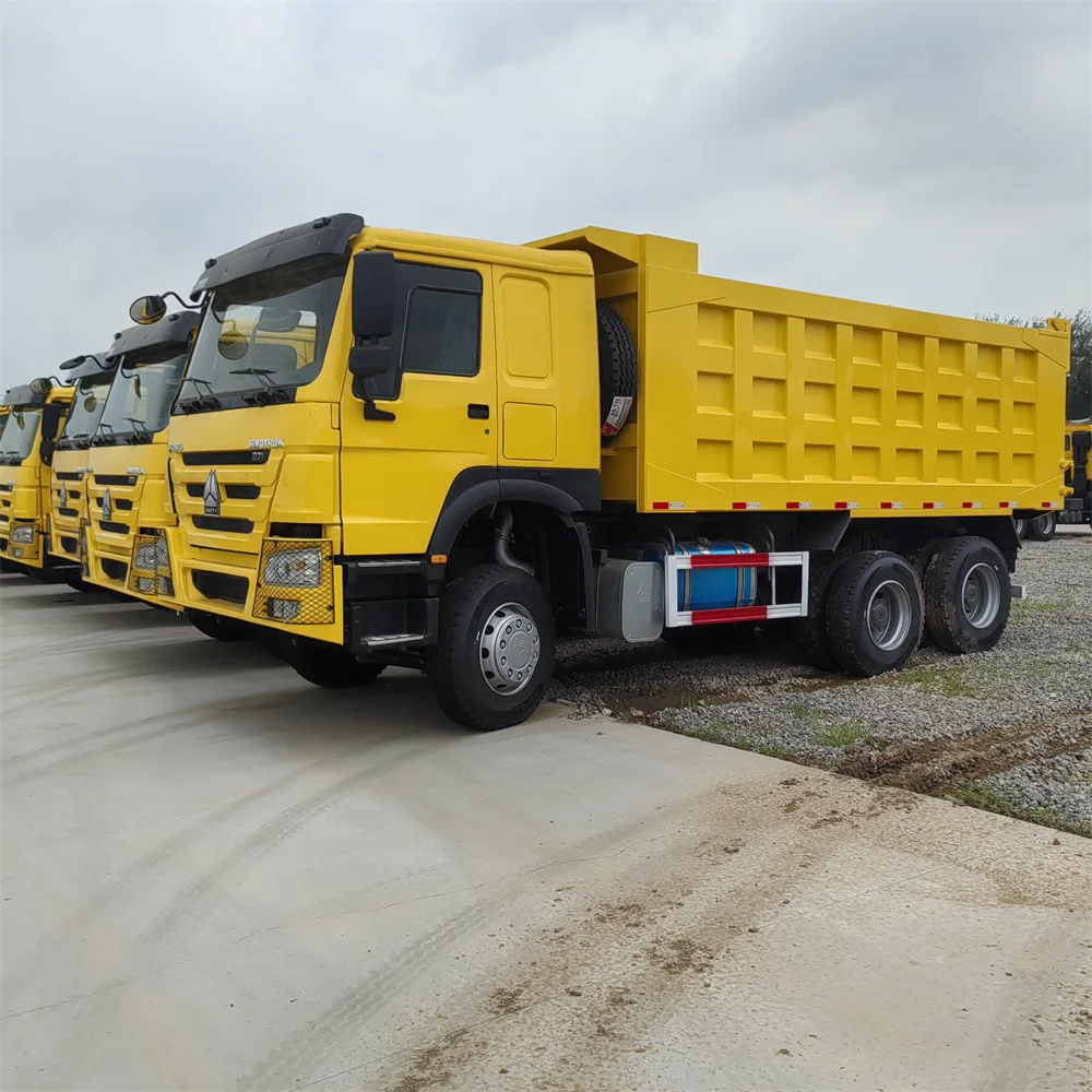 Used Howo 40 Ton 6x4 Manual Transmission Dump Truck 10 Wheels Weichai Engine Euro 2 Standard Diesel Fuel Steel Material 371 HP