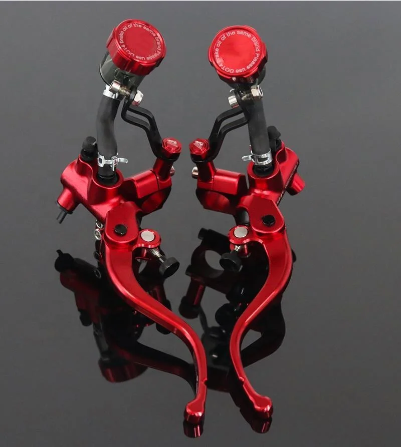17.5RCS 7/8' 22mm Motorcycle Handlebar Lever Master Cylinder Levers Hydraulic Brake Pump Clutch Handle Reservoir Set for bike