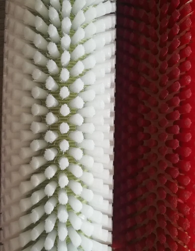 Rotating industrial soft nylon rotary polishing brush roller