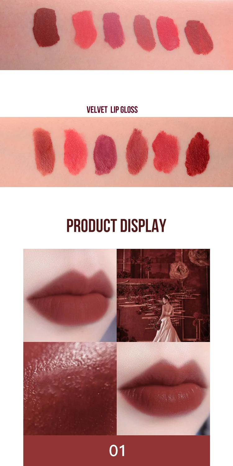 CNL-026 Matte Lip Gloss And Velvet Lap Glaze 2 In 1 Beauty Double Head Girl Lip Gloss Lip Oil