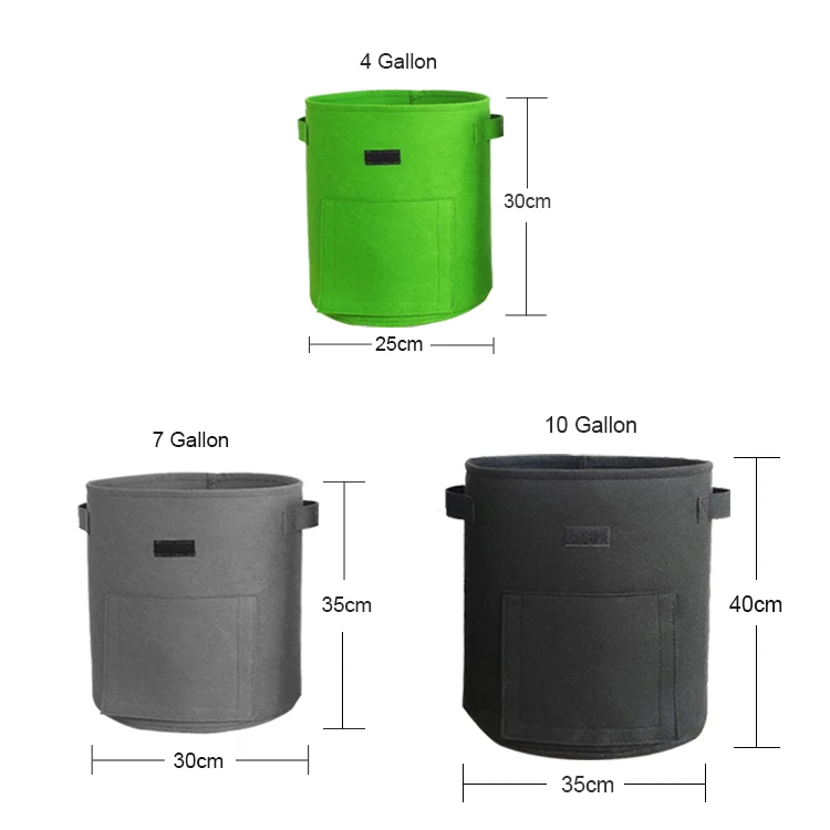 Vegetable Planting Container Seed Strawberry Bags Seeding Garden Felt Potato Plant Non Woven Bag for Growing