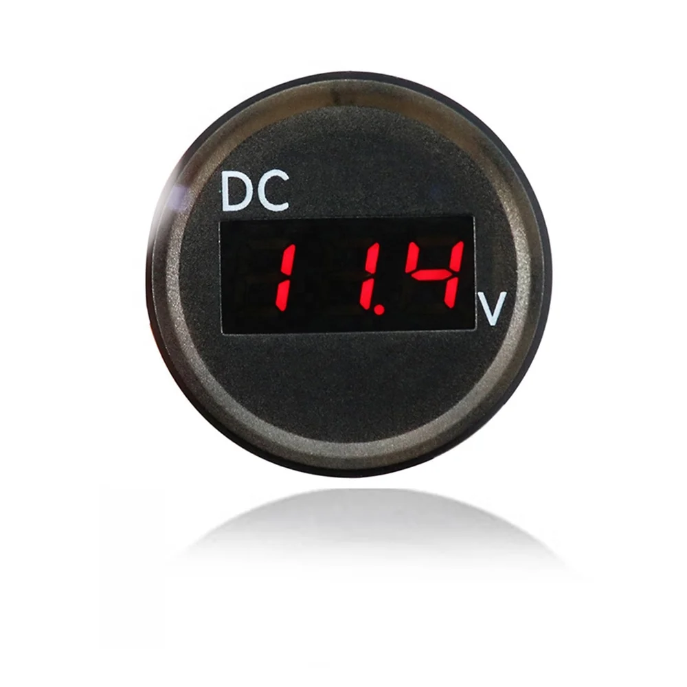  Amomd IP67 DC 24V Waterproof Digital Voltmeter Led Mini Thin Marine Auto Voltage