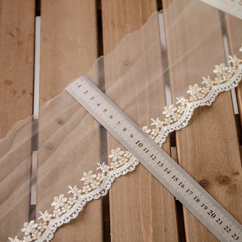 Hot Sale 7-9.5cm Wide Lolita Clothing Accessories Decoration Embroidery Lace For Skirt Sleeves