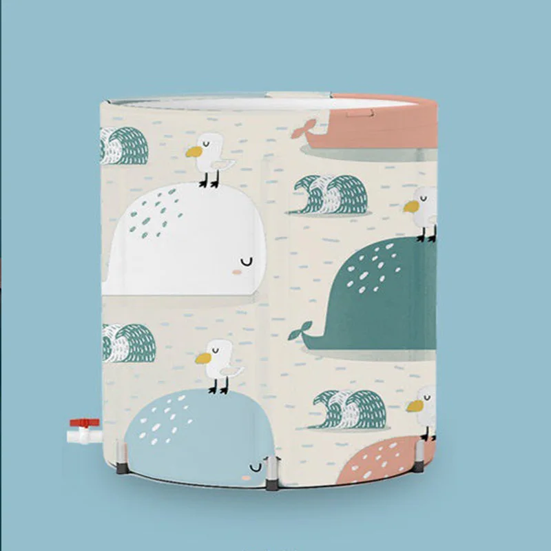 Indoor 1 year old swim pool Outdoor travel portable child inflated bathtub inflatable baby foldable whale blue bath tub