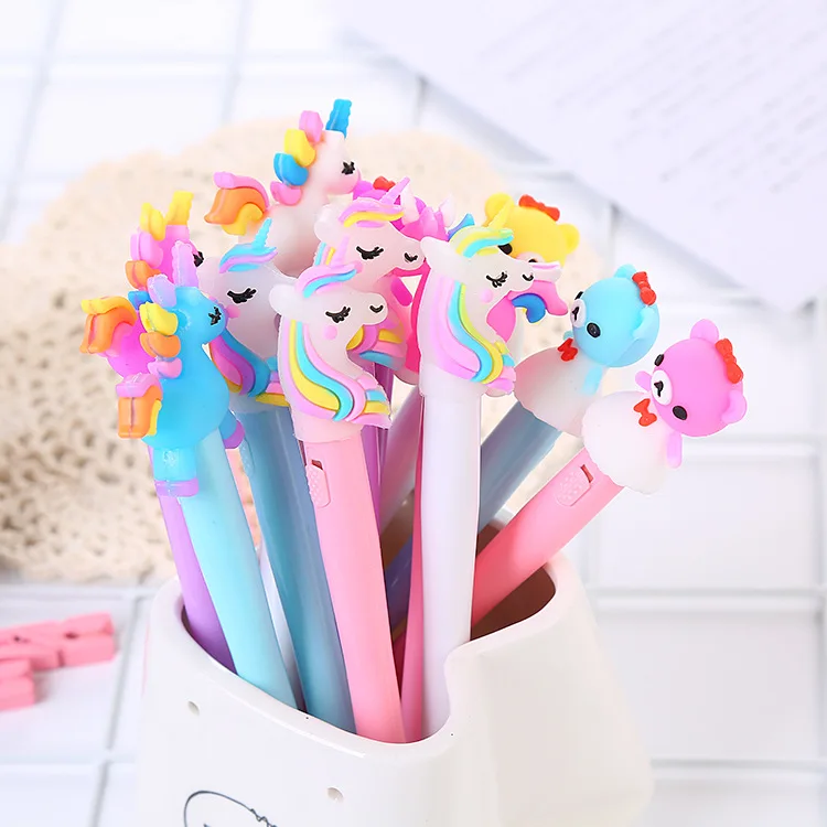 Cute Cartoon Light-Up Gel Pen LED Light up Set for Writing in the Dark Kids