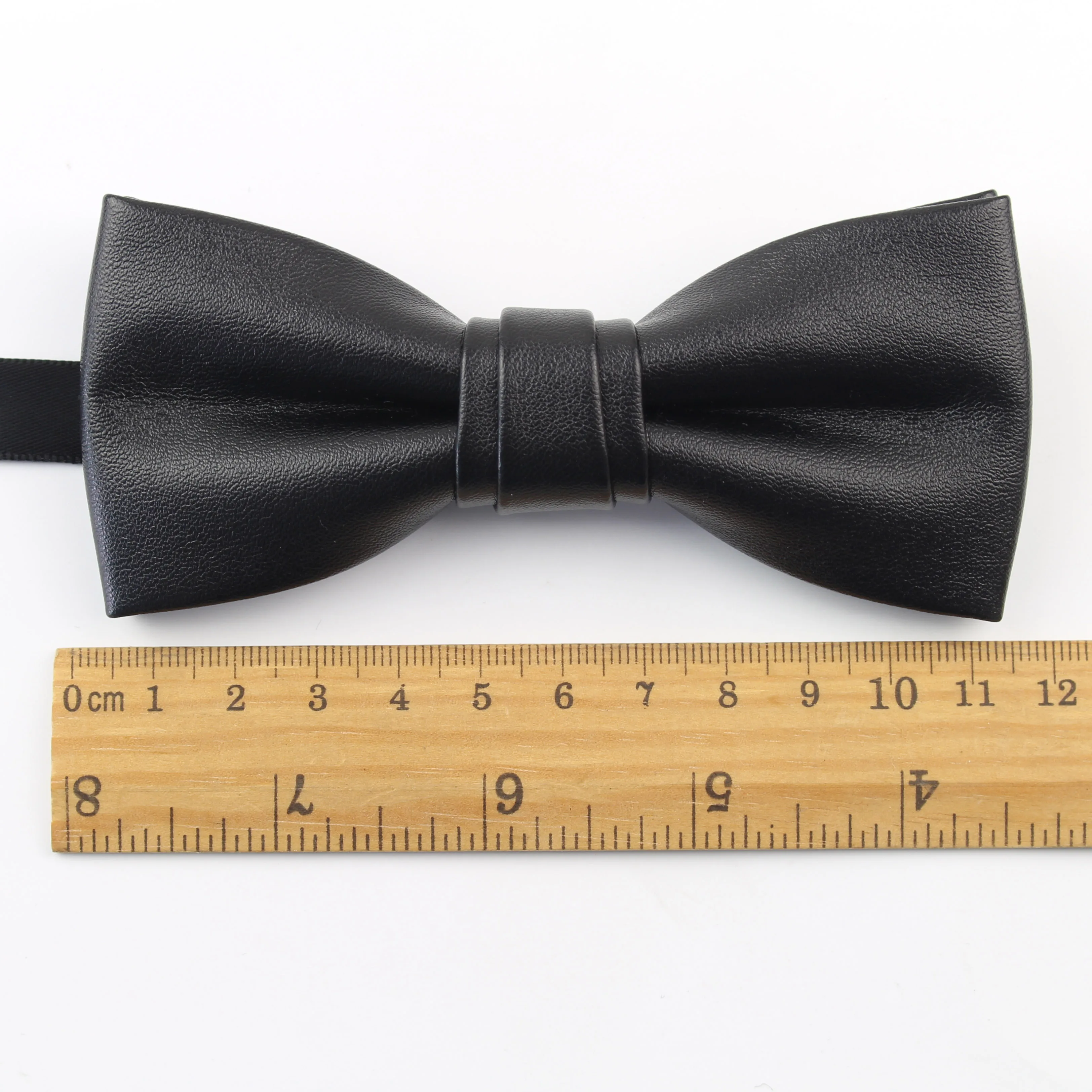 High Quality Classic PU Pattern Leather Ties Butterfly Wedding Party Bowtie Solid Color Pu Leather Noble Bow Tie