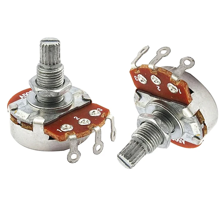 Audio Pots 15mm 18mm Shaft Volume and Tone Controls A500K B500K A250K B250K Guitar Potentiometers for Parts
