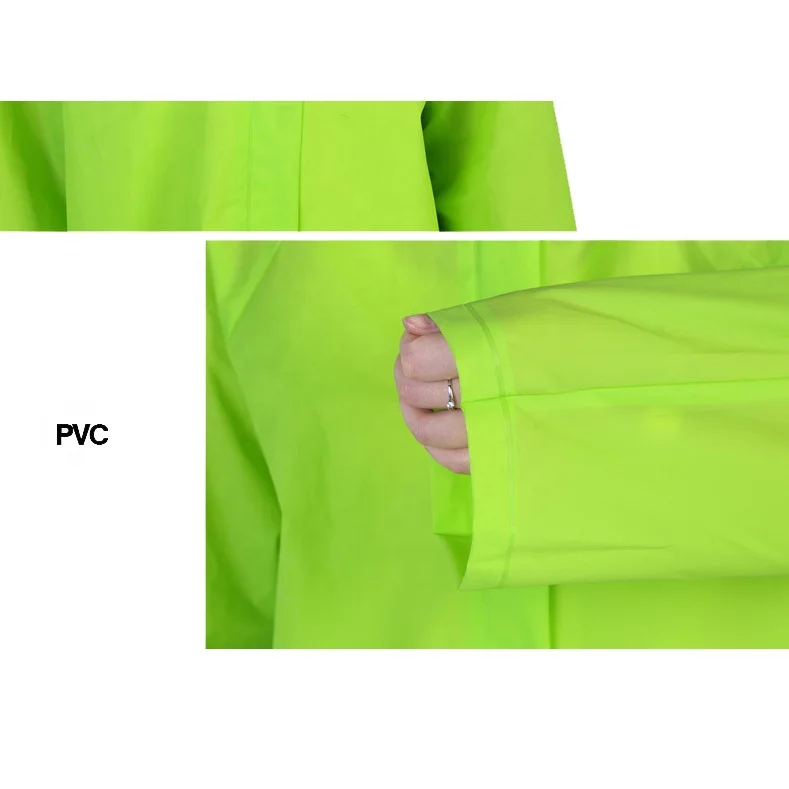 Outdoor Waterproof Riding Clothes PVC Transparent Raincoat Women Men Poncho Hooded Solid color rain coat