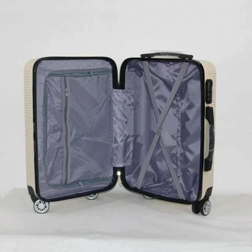 Fashionable travel trolley luggage set luggage white trade show suitcase