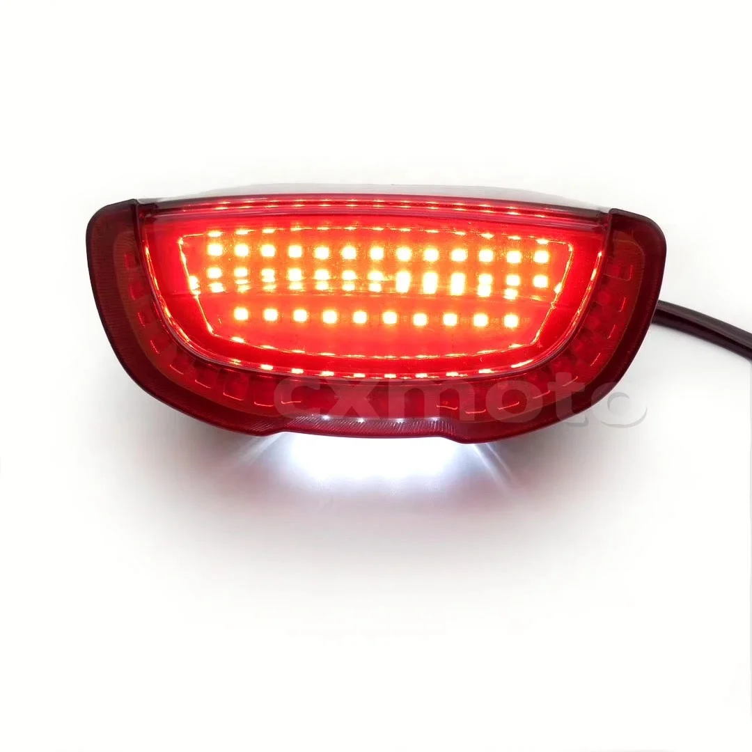 LED Motorcycle Rear Taillight Integrated Turn Signal License Plate Lamp Universal For Ducati Honda Kawasaki ATV Street Bikes