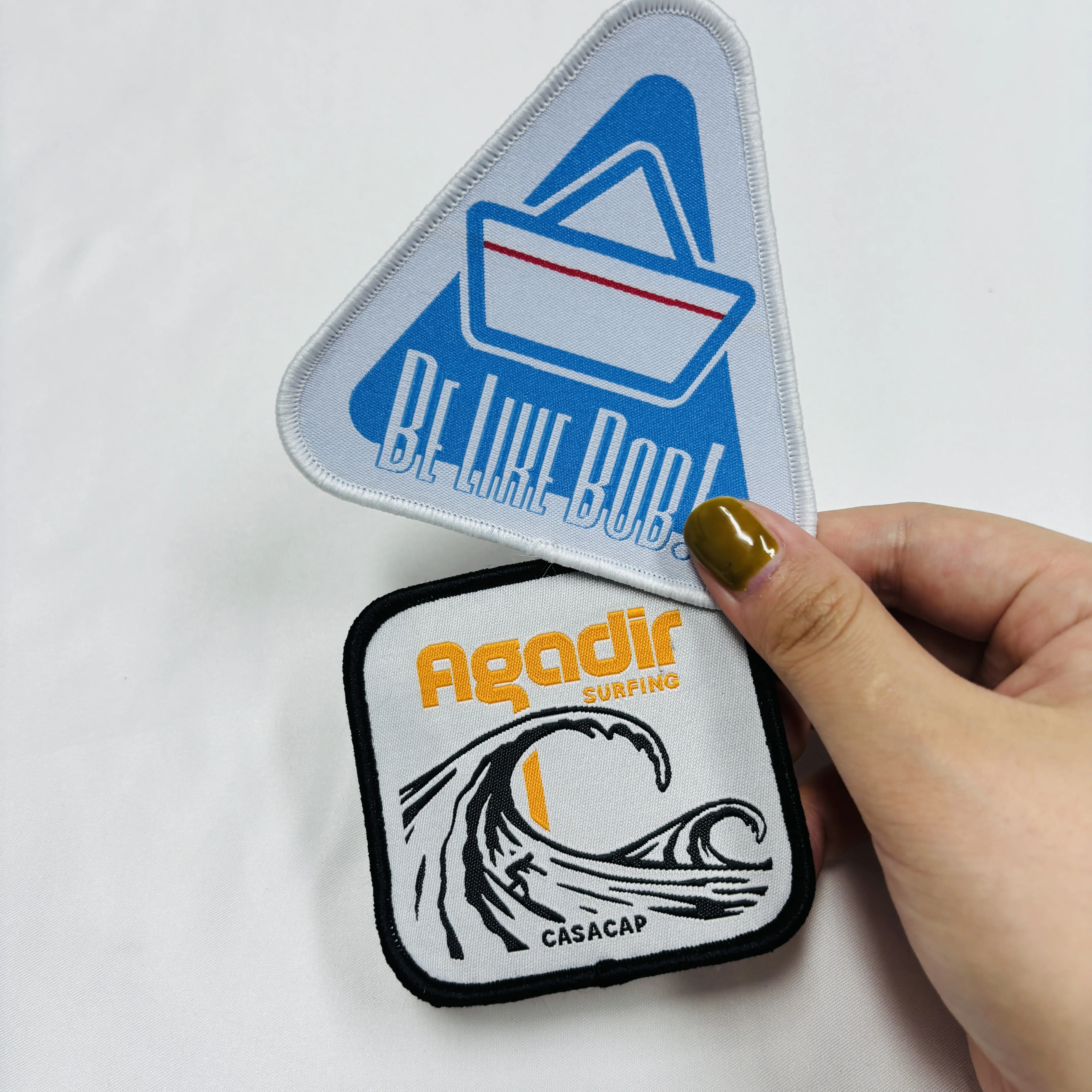 China factory Clothing Custom Woven Patch/Embroidery woven Patches Silicon Patch For Clothing