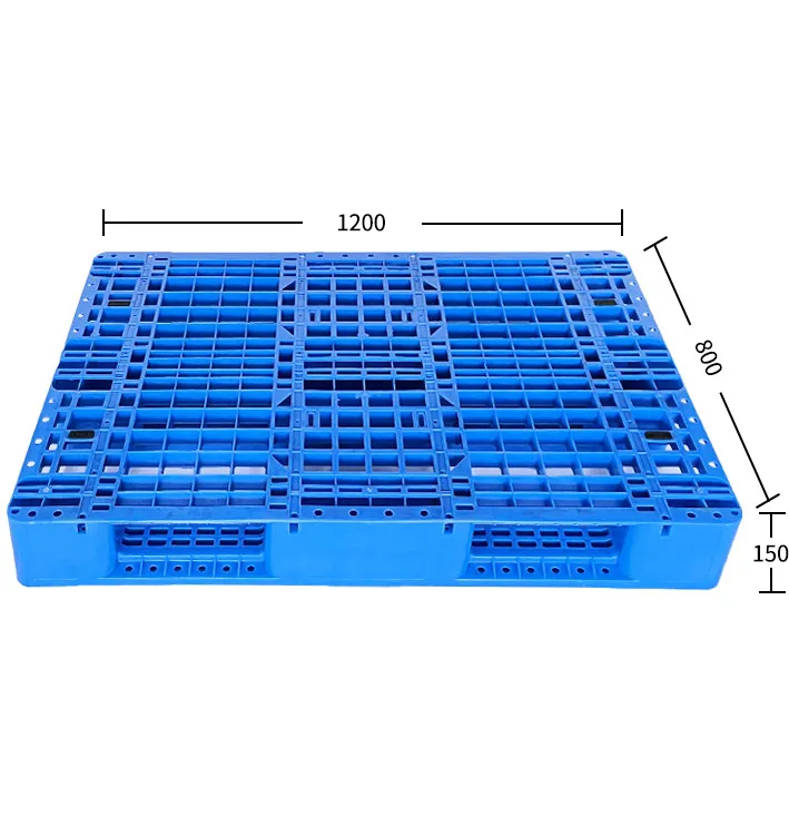 Factory Supply 3 runners Grid warehouse plastic pallet 1200X800 From Production Line With Metal Reinforcing