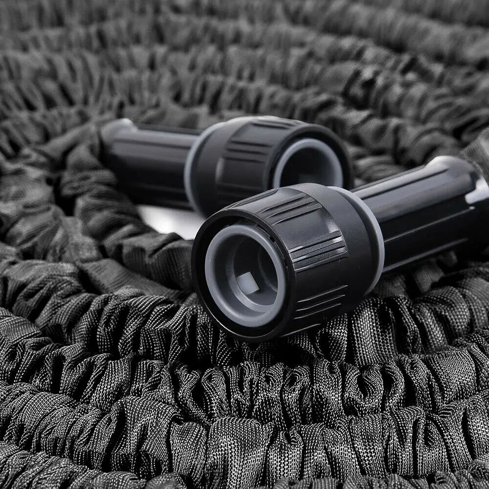 Шланг для полива сада, плоский шланг для полива, 45 м, цвет зеленый/черный