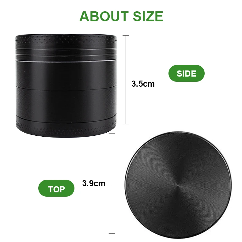 Измельчитель дыма из цинкового сплава с логотипом на заказ