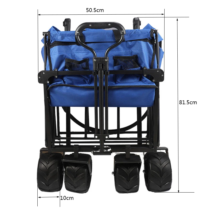 Factory OEM Custom Outdoor Steel Heavy Duty Folding Beach Wagon Cart