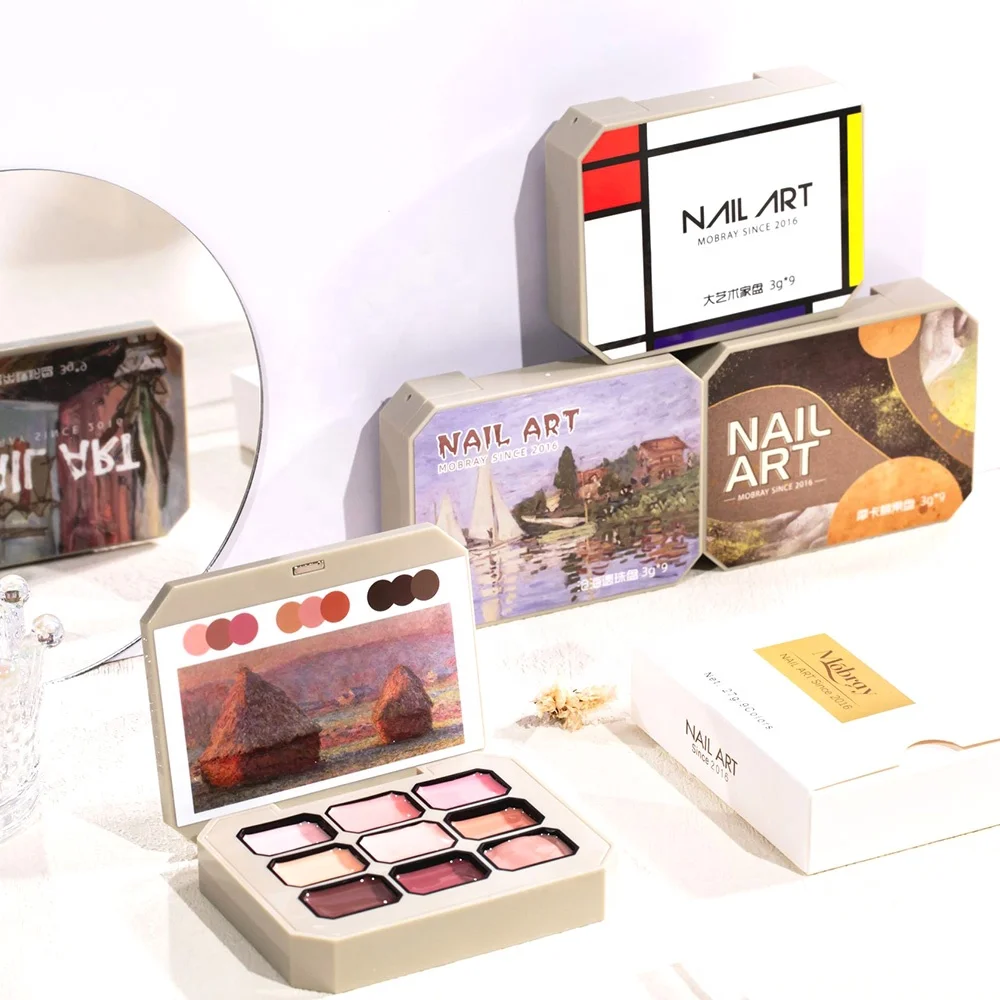 BQAN Private Label Nine Color Nail Gel Nail Art Fashion Design Paint Gel Portable Solid Gel