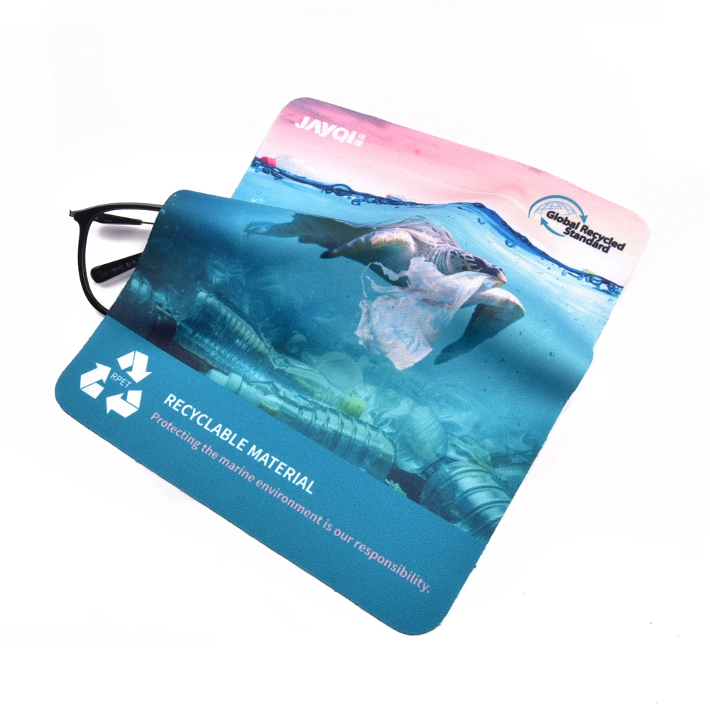 JAYQI Custom High Quality Microfiber RPET Soft Cases Pouch Bag With Clean Cloth For Sun Glasses Sunglasses Eyeglasses