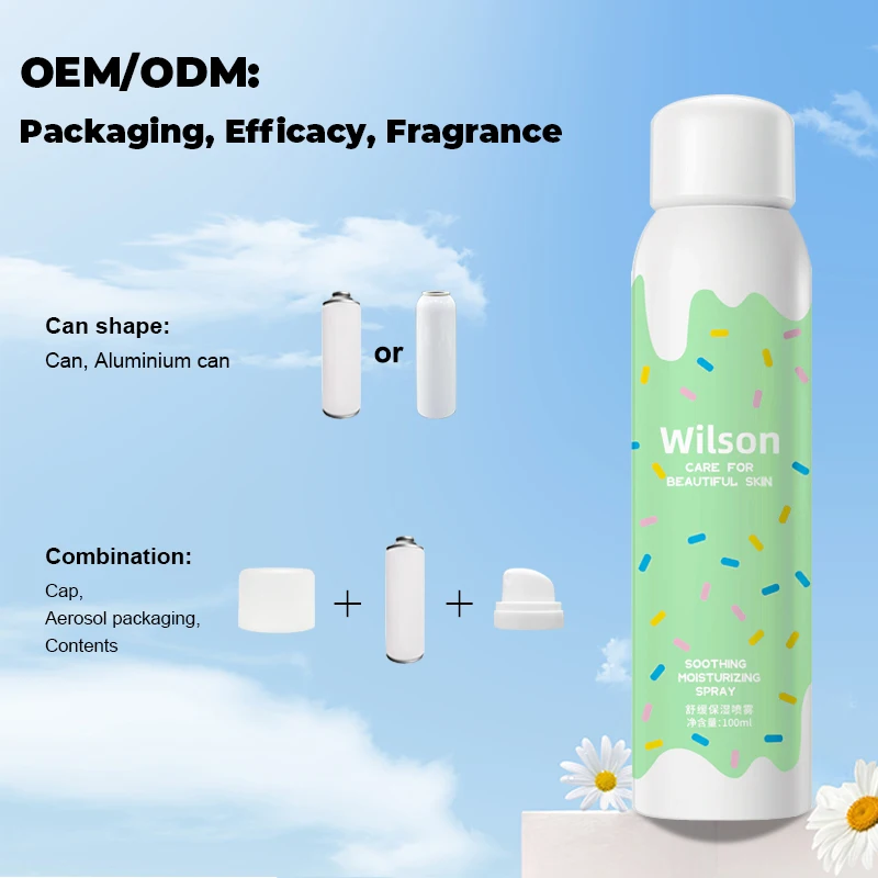 OEM ODM Label LOGO customization Aerosol cosmetics factory facial hydrating face mist moisturizing skin spray Provide sample