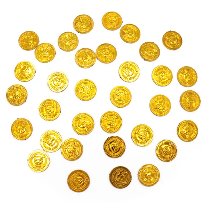Pirate Props Gold Coin Currency Value 50 100 Simulation Coins Catch Game Code Treasure Box Gold Coins