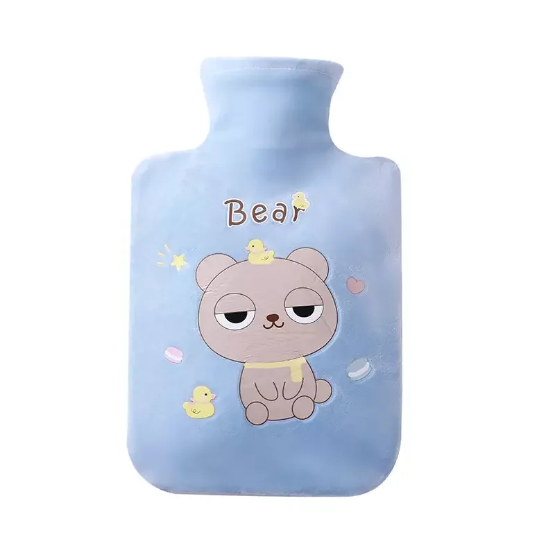 2022 student portable water filling and heating bag cute mini hand beige hot water bag