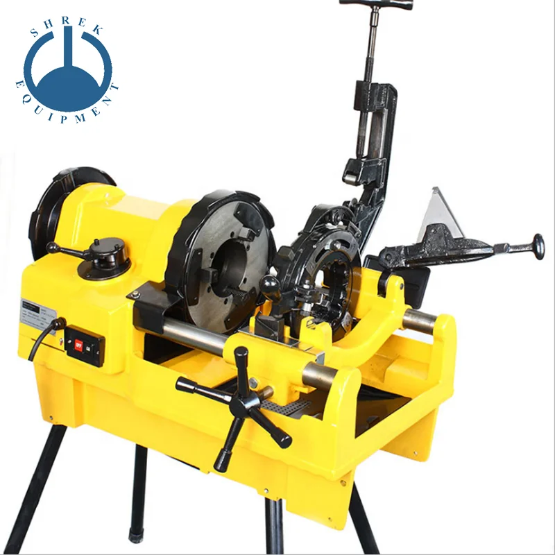 4-inch gas oil pipe high-precision threading machine three-speed round steel metric electric threading machine