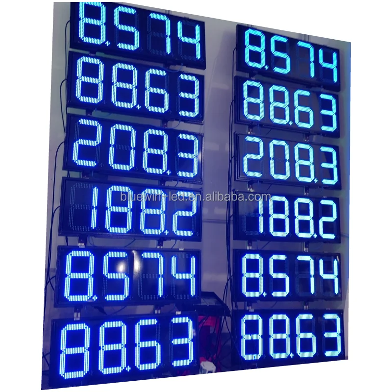 Waterproof IP65 LED Advertising Screen 88.88 for Gas Station Price Display