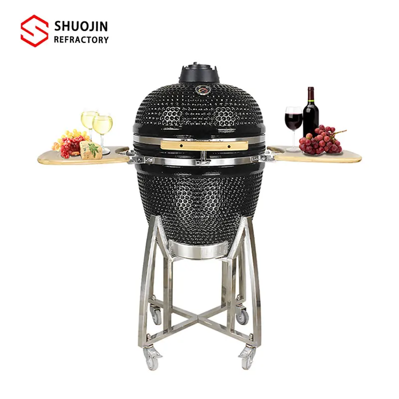 Outdoor Kamado Grill Ceramic Cookware Built-in Ovens BBQ for Outdoor Cooking