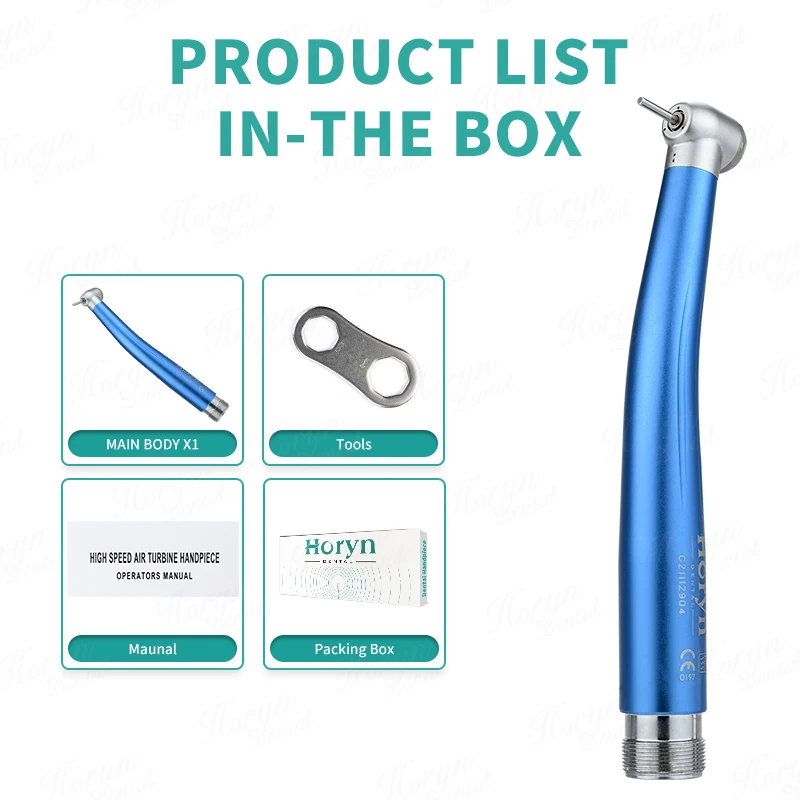 Professional Taiwan High Speed 2/4 Holes Colored Dental Handpiece Made In China