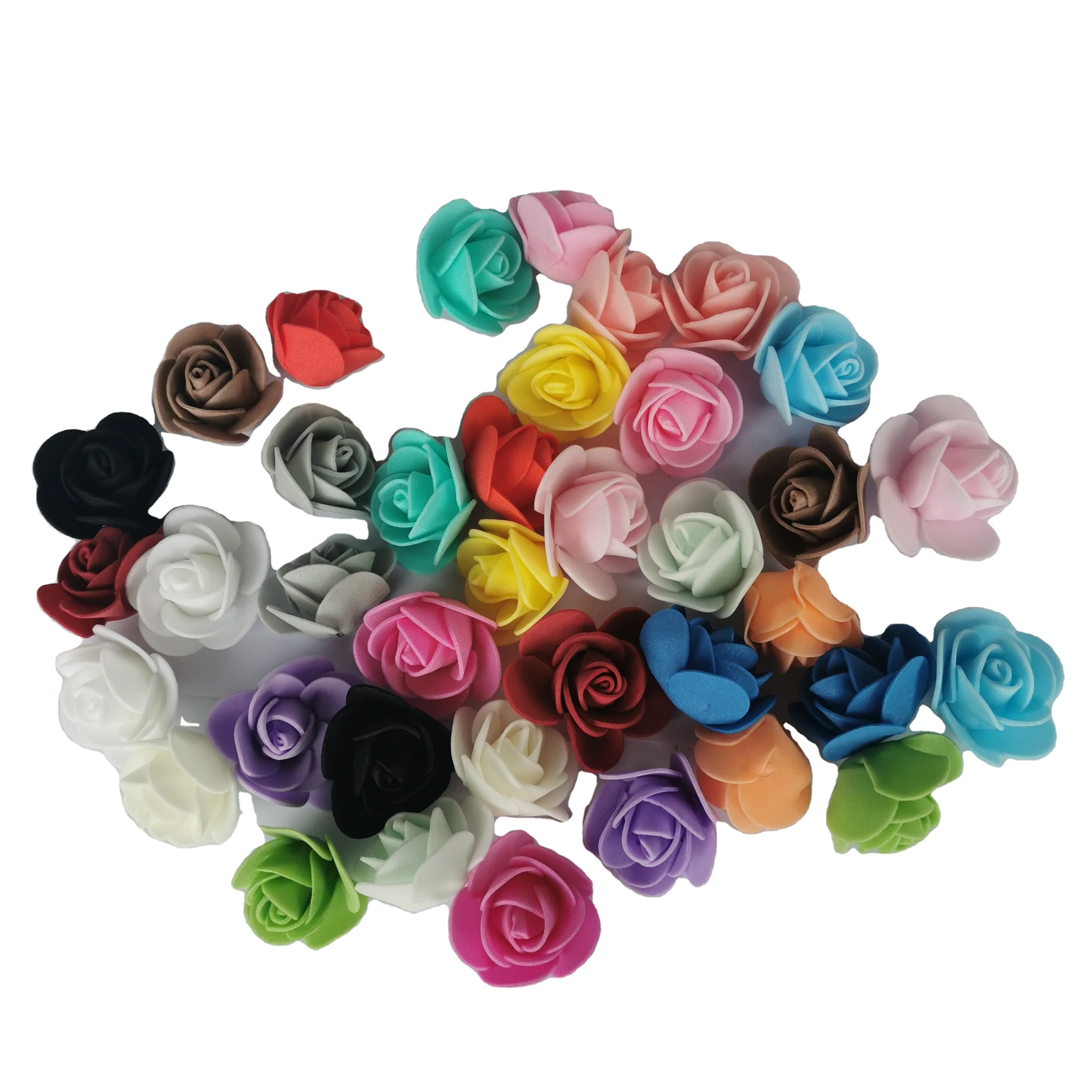 Pe foam rose flower artificial rose flower 3.5cm size foam flower for rose bears