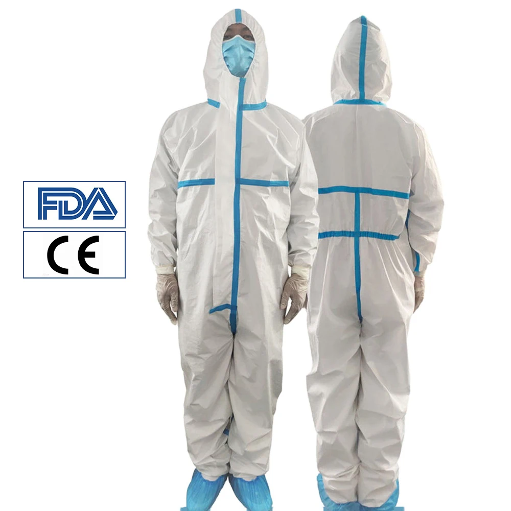 Direct Manufacturer cheap disposable ppe coveralls  protective suit with hood and shoe cover