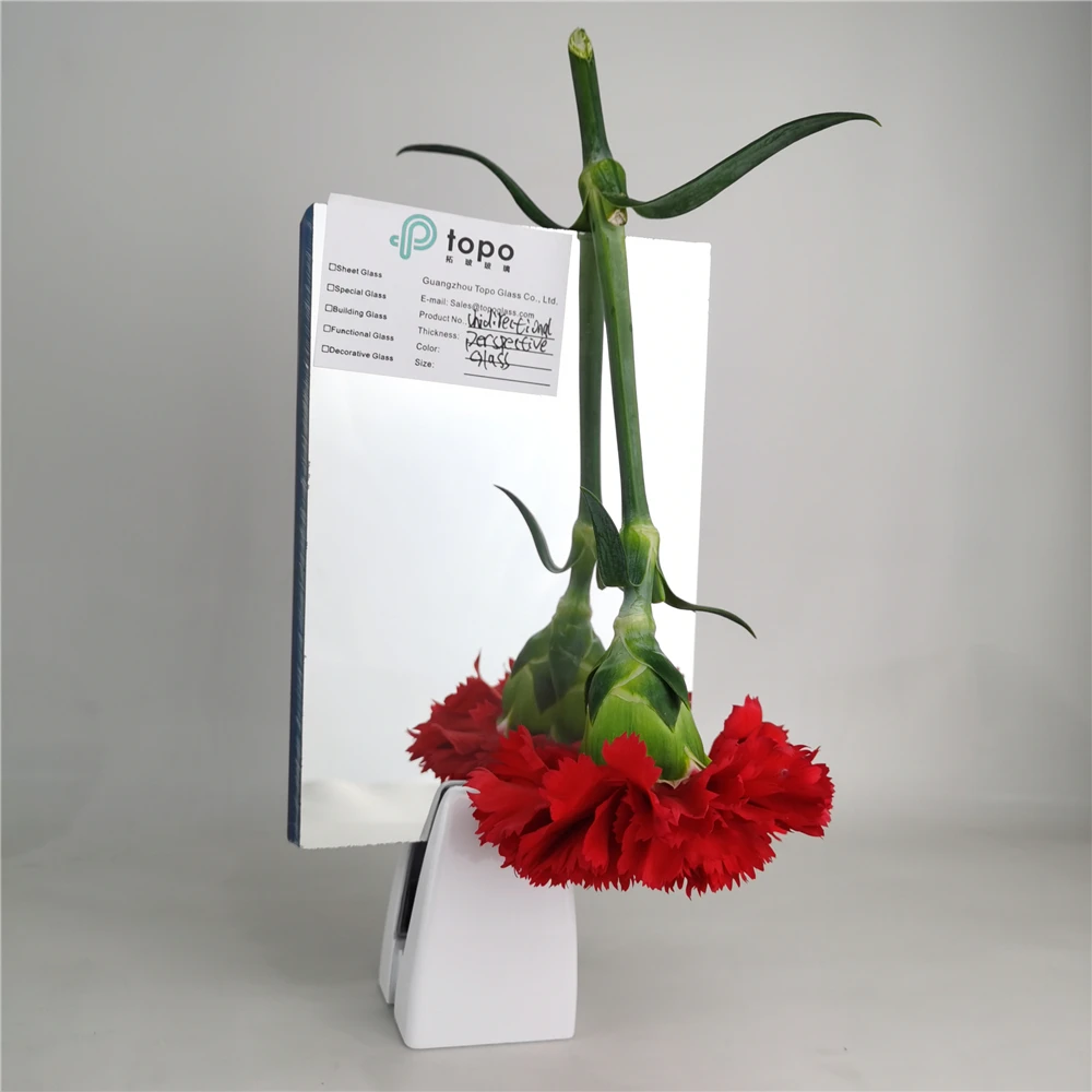 
One Way View See-Through Mirror Glass with Atomic Mirror on One Piece Glass (M-O) 