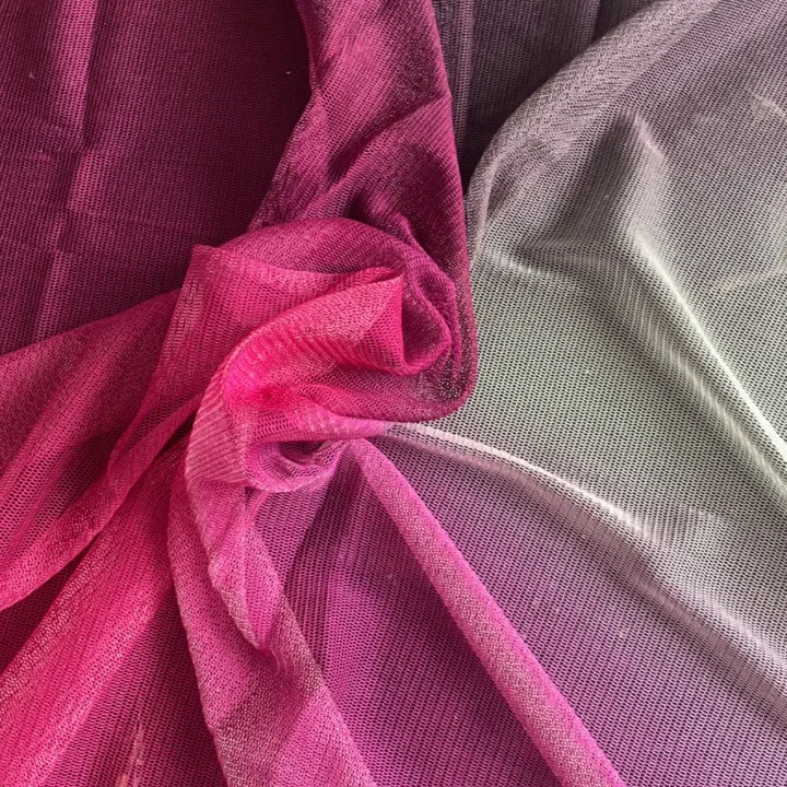 Digital Printed 50GSM 60 GSM 150CM Silk Tulle Silk Mesh Natural Silk Fabric For Wedding Dress Evening Dress and Hat Accessories