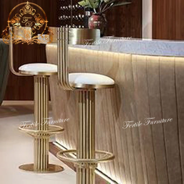 Барная мебель, Регулируемая металлическая рама с подставкой для ног, барный стул из стали