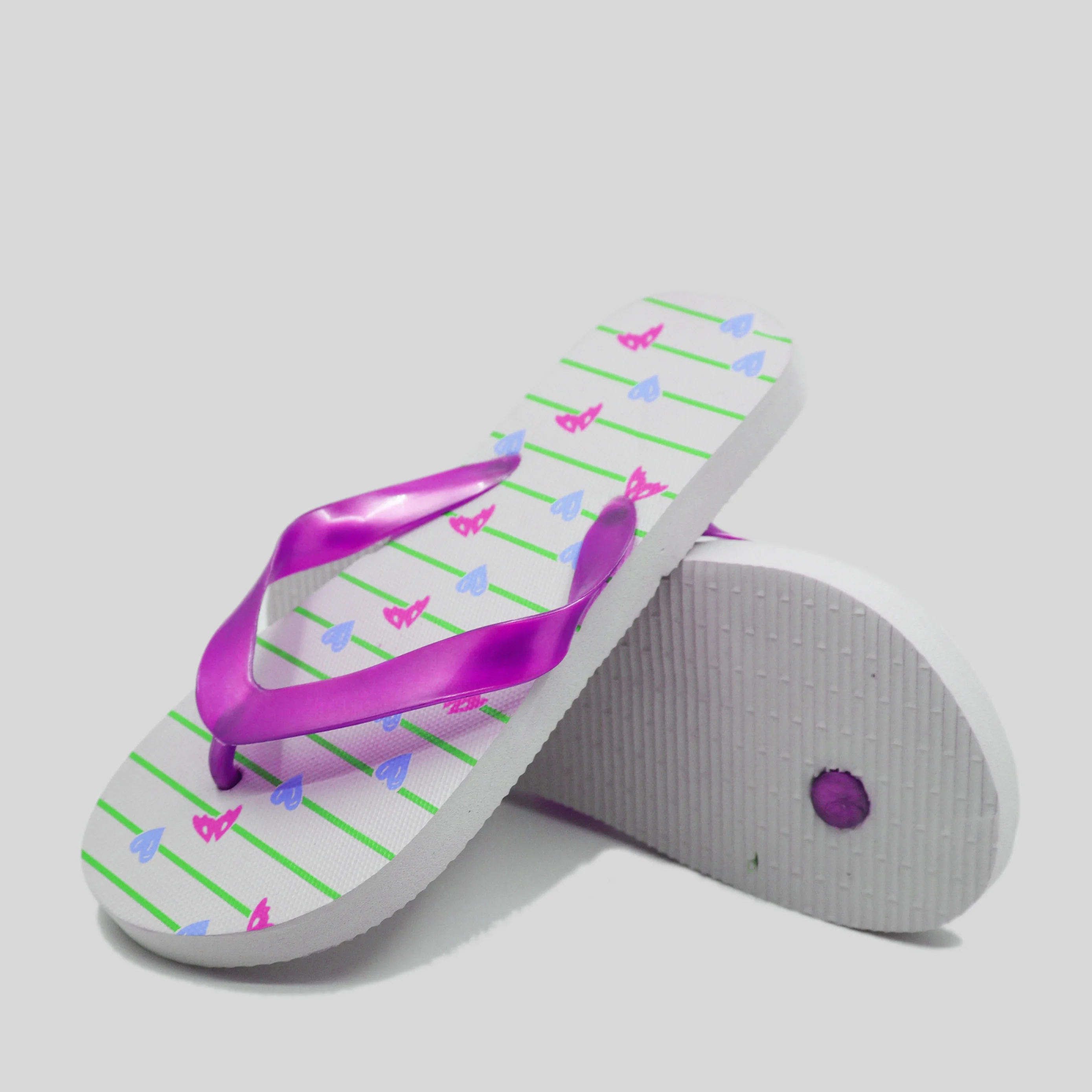 ASP Summer Colorful Manufactures Printed Custom Recycled Women Sandals Flip Flops Beach