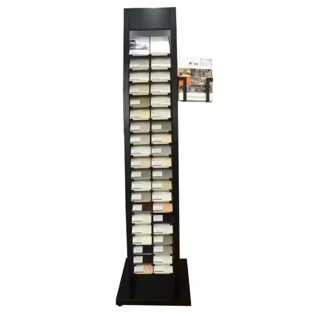 Factory price Stone Sample Quartz storge stand porcelain panel metal tile marble display rack