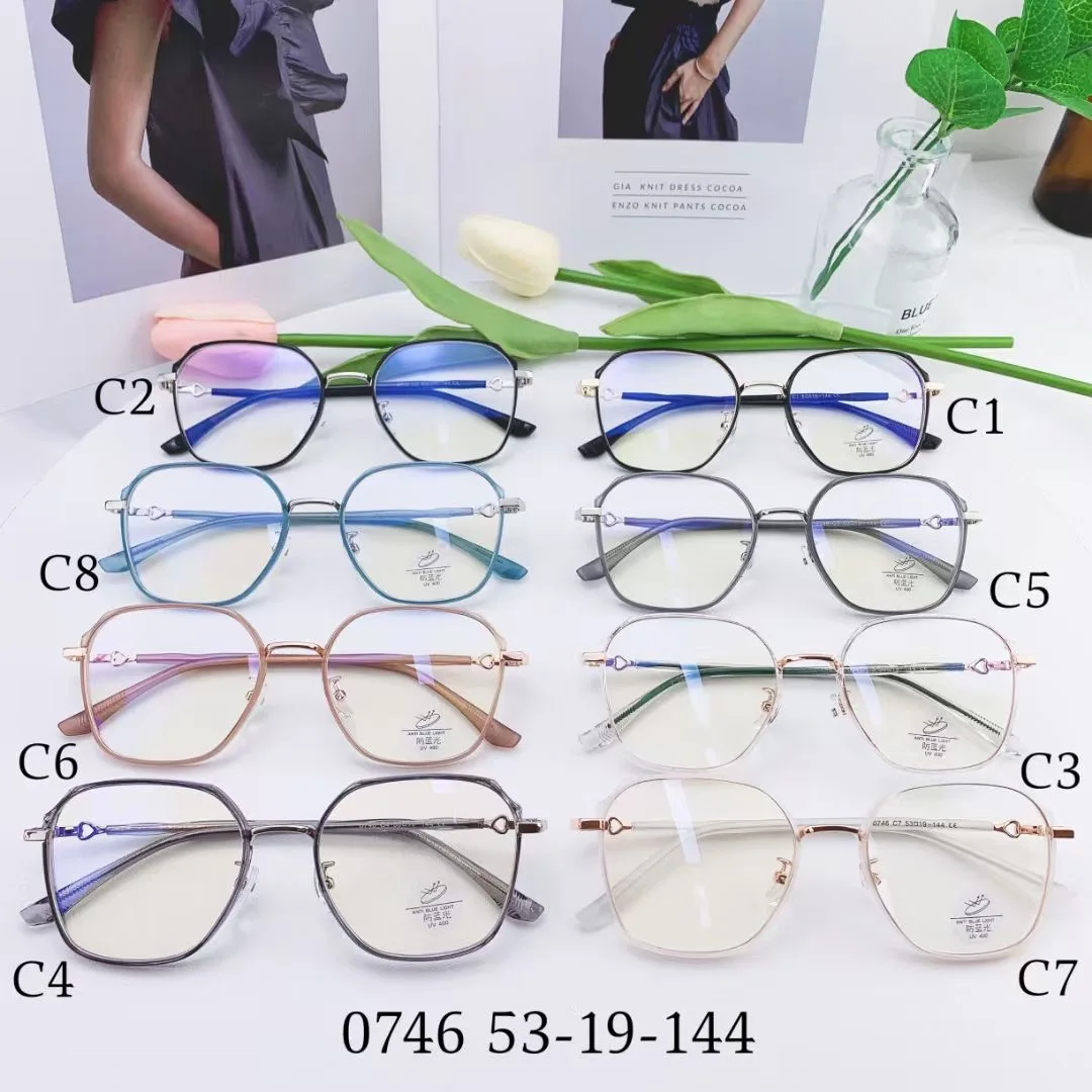 
2020 Hot Sale TR90 Optical Frames Blue Light Blocking Glasses Anti Blue Light Glasses Fashion Design For Women WK0746 