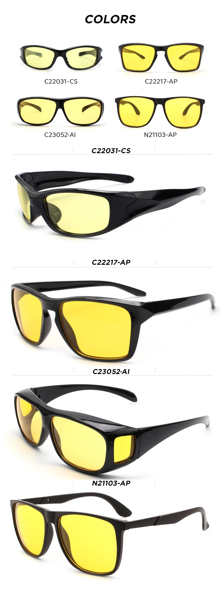 Hot Selling Cheap Motorcycle Windproof Multifunctional Riding Sports Sunglasses Driver Night Vision Driving Glasses For Men