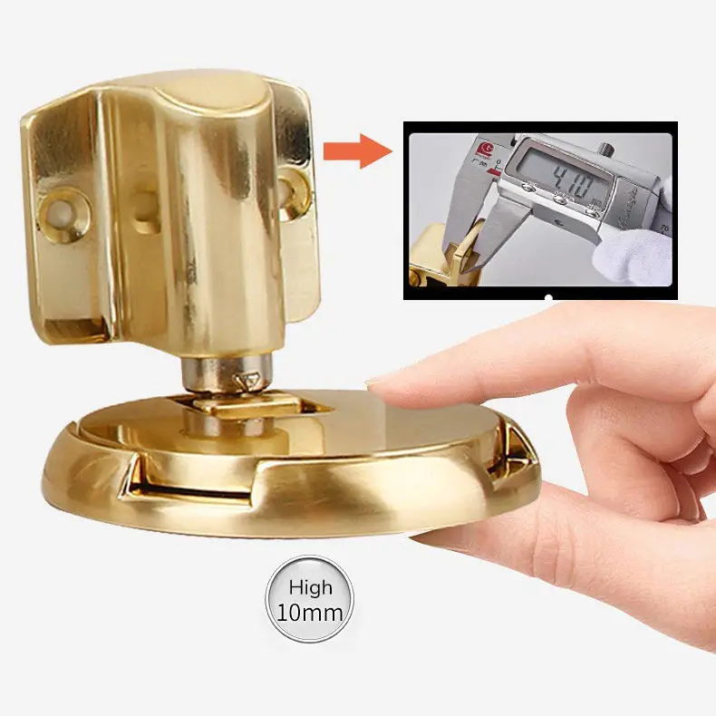Self Adhesive Portable Heavy Duty Floor Mounted Wooden Door Stopper High Quality Modern Security Antique Brass Door Stop